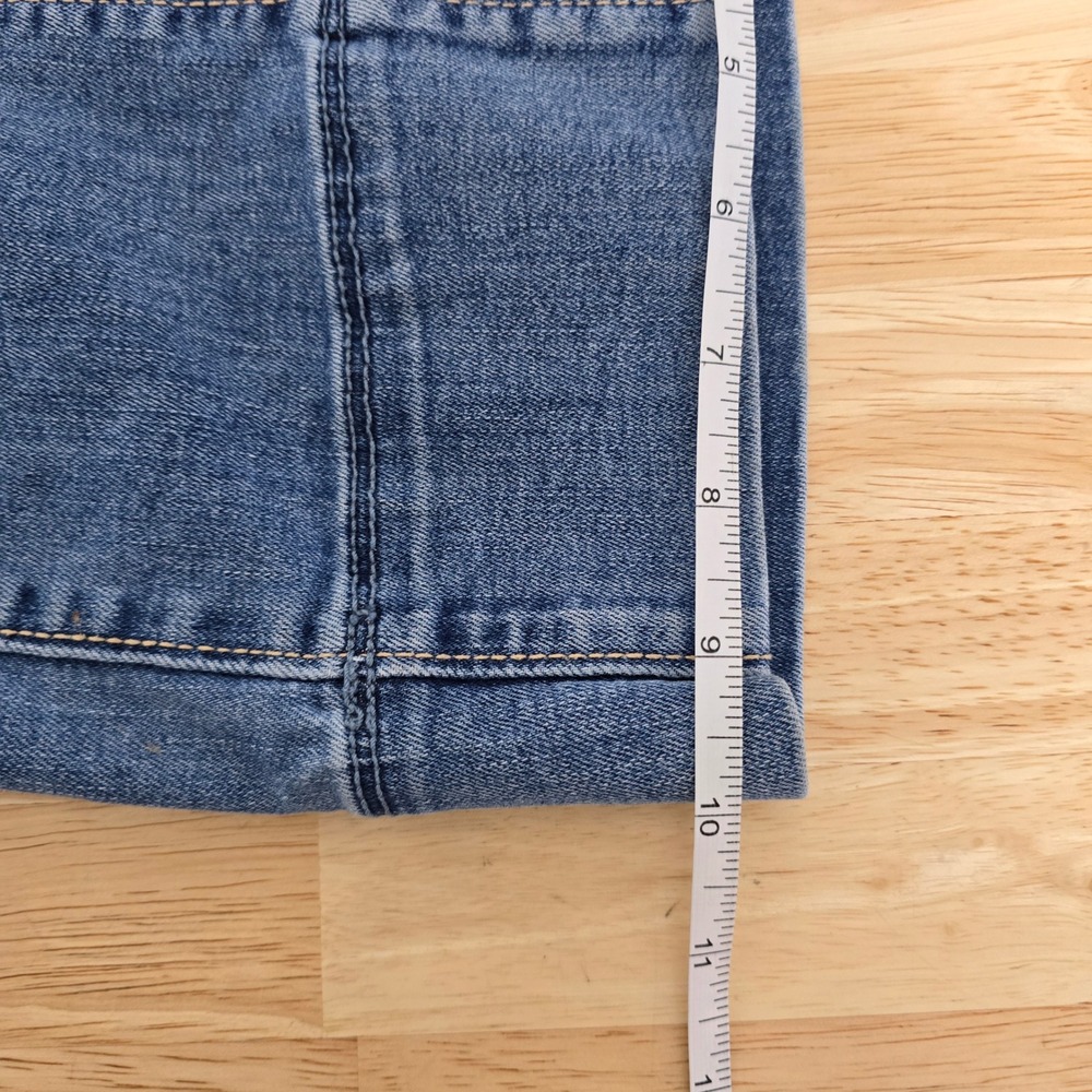 Hollister Medium Wash‎ Denim Wide Leg Jumpsuit Blue Smocked Back Small - Picture 8 of 10